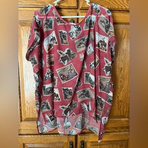 Tasha Polizzi Collection Western Patterned Top